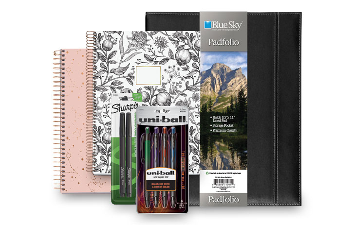 Pads of paper, pencils and pens Pads of paper, pencils and pens