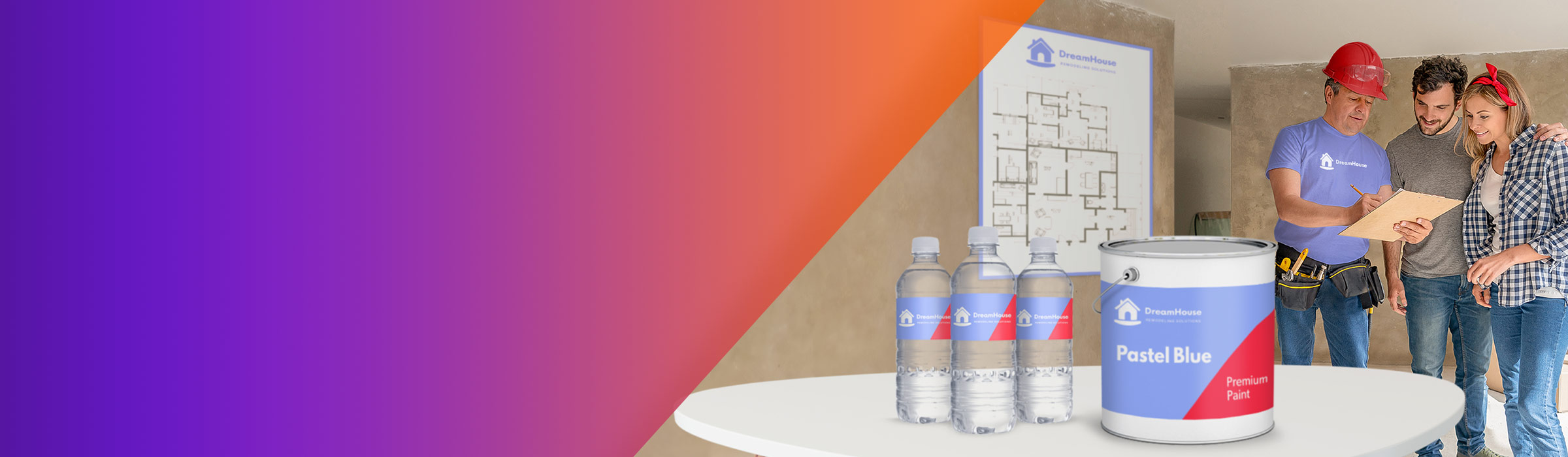 Promotional water bottles and print products