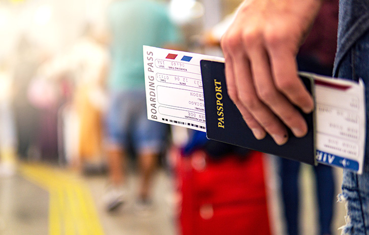 passport and boarding pass