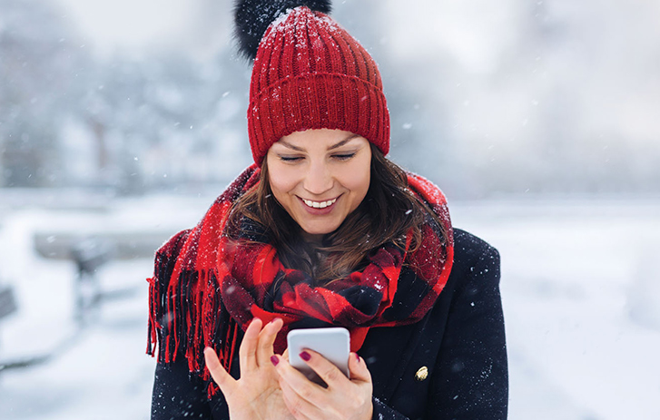 Lady on her mobile phone