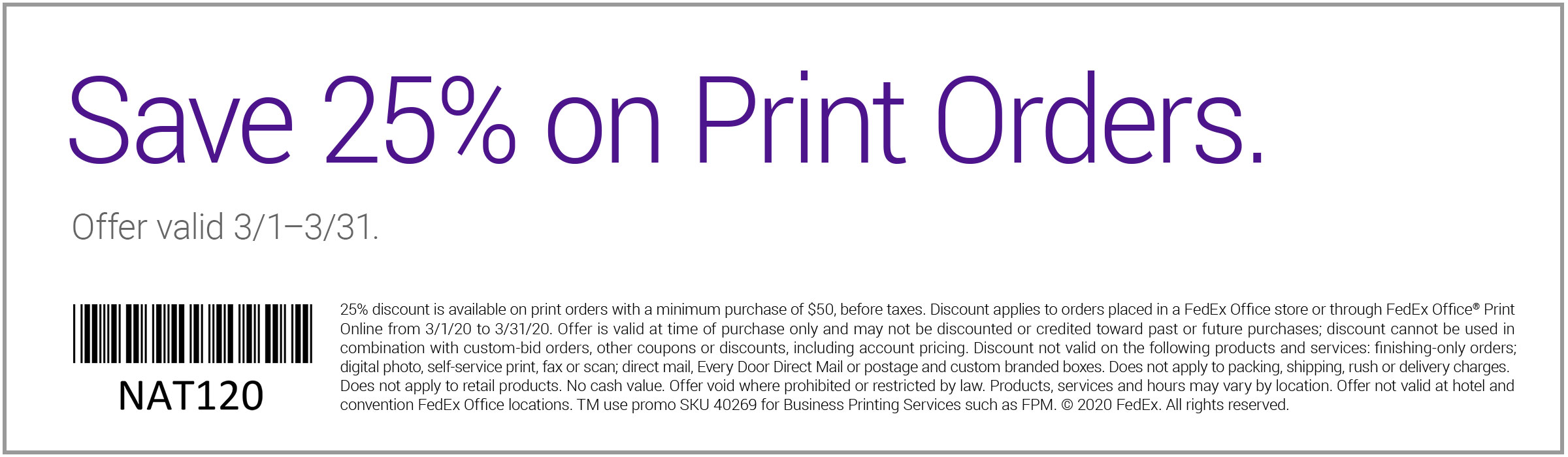 Fedex Printing Coupon 2025 Uta Libbey