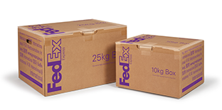 Example of a 10kg box and 25kg box