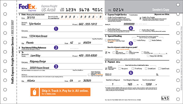 Fedex Express Online Form Printable - Printable Forms Free Online