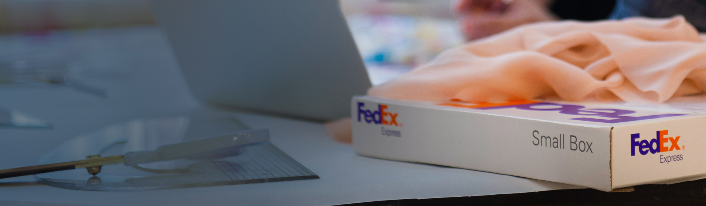 FedEx Express package sitting on table