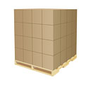 Example of stacking cartons in columns