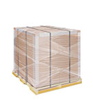 Example of tightly secured cartons on pallet