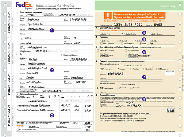 How to Complete Shipping Labels and Shipping Documents | FedEx