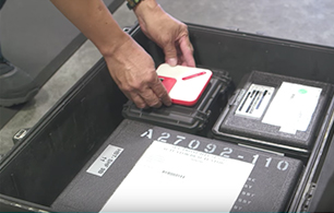 person putting together package