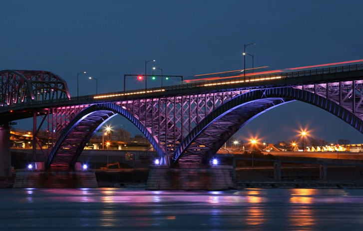 bridge at night