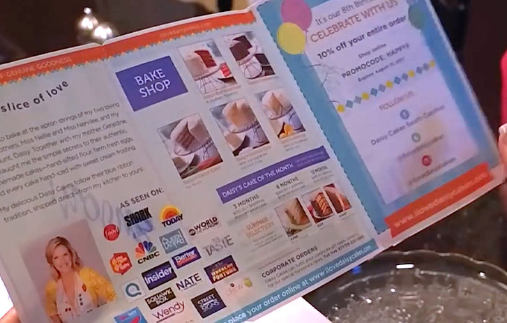 A photo of a custom-printed brochure
