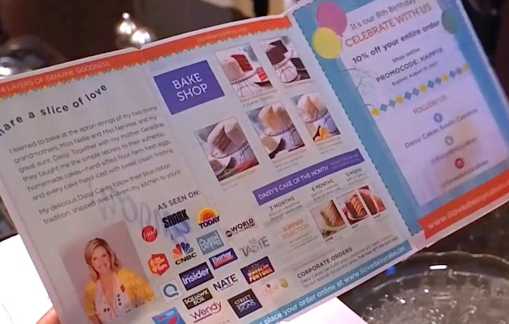 A photo of a sample brochure