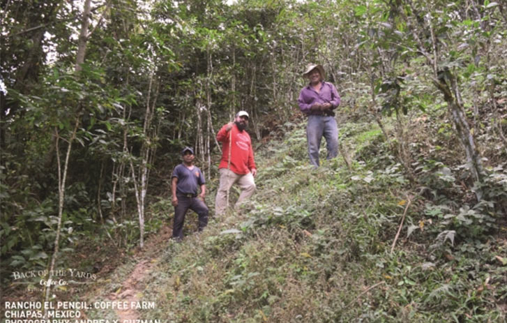 A photo of Back of the Yard Coffee Co. owners at Chiapas Farms