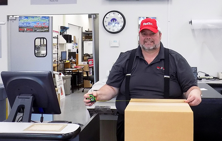 Steve Dick, co-owner of Box King in Springfield, Ohio.