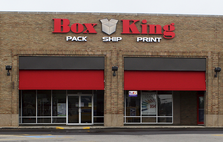 Box King storefront.