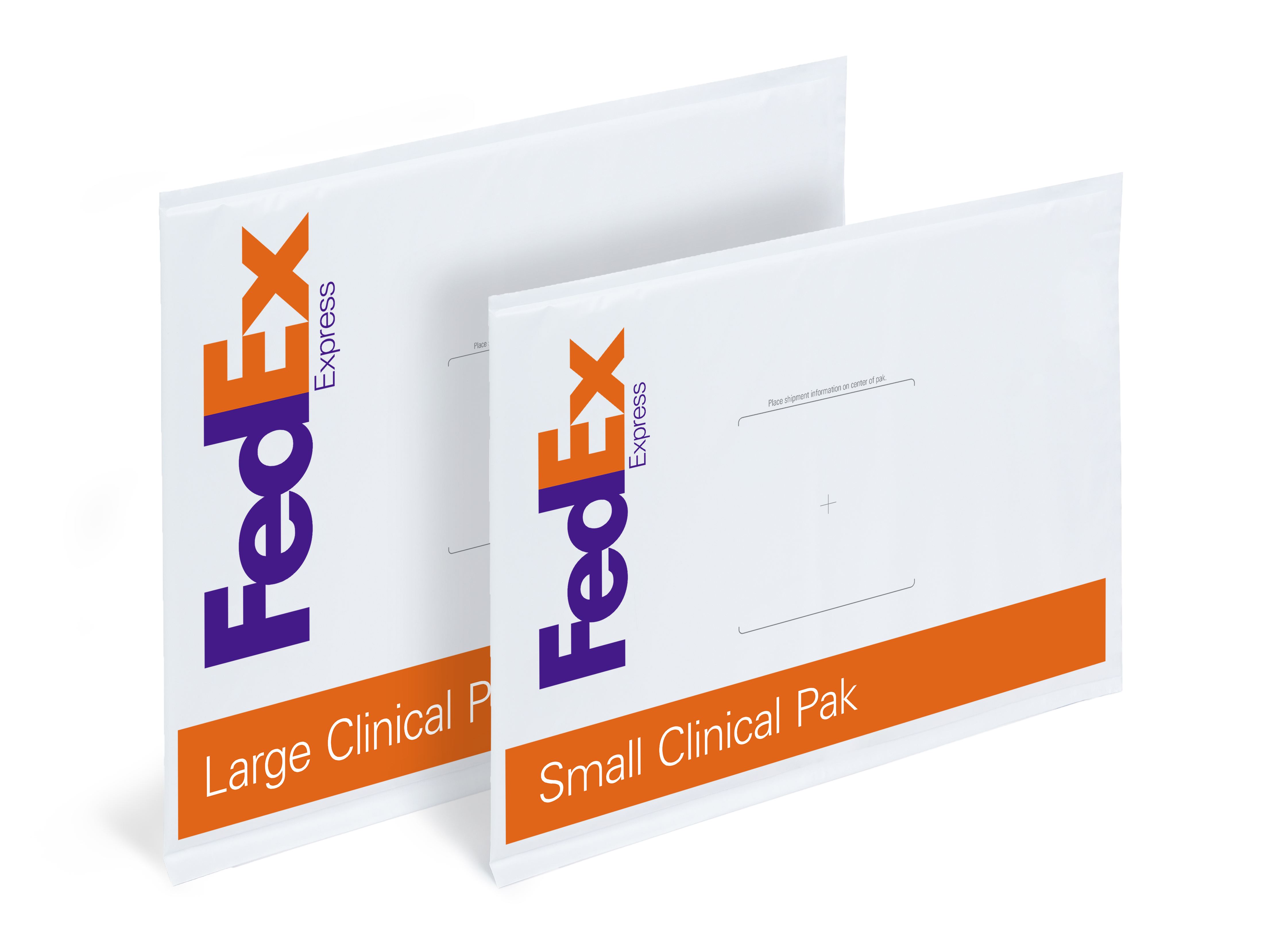 Example of a large and small Clinical Pak package