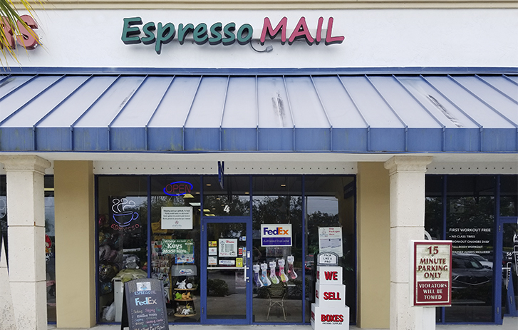Espresso Mail storefront.
