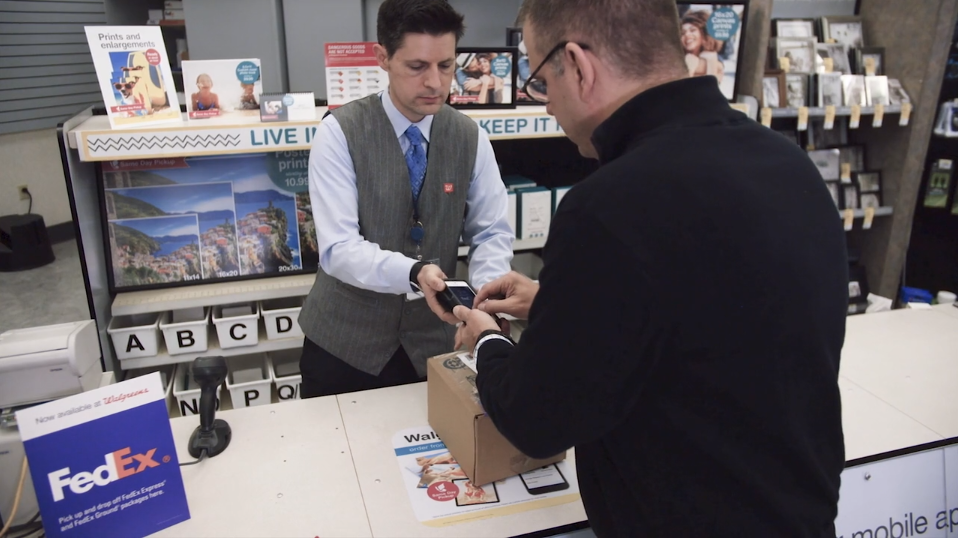 Shipping a package at an FASC location