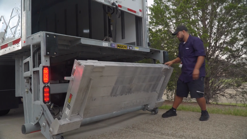 Contractor loading a FXF truck