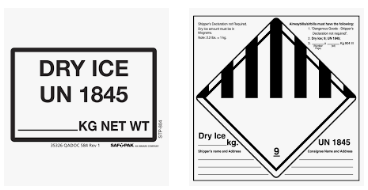 Printable Dry Ice Shipping Label