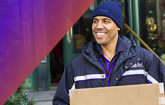 fedex courier with package