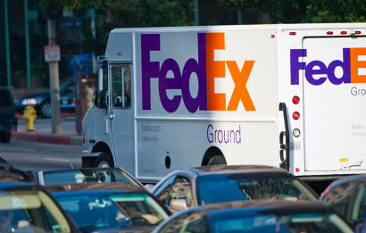 FedEx Ground truck on road