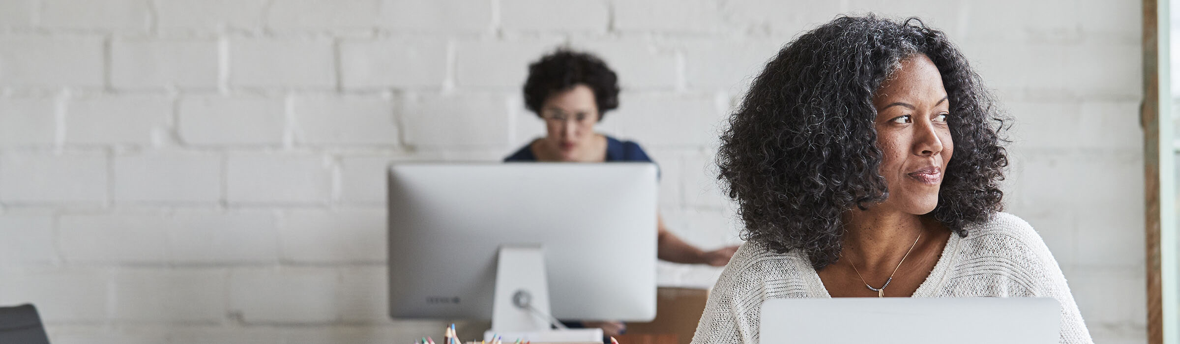Women working in an office