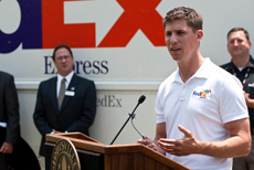 2011 - Denny Hamlin speaking about disaster relief