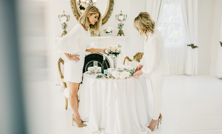 An image of Something Borrowed Blooms founders, Lauren Bercier and Laken Swan.