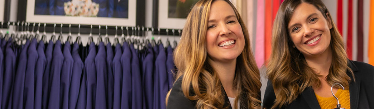 Jeanne Foley of The Groomsman Suit and co-founder Diana Ganz
