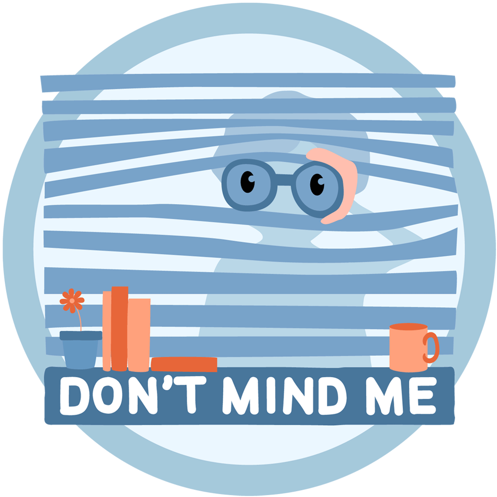 Making it work podcast episode 8 round illustration icon: Don't mind me
