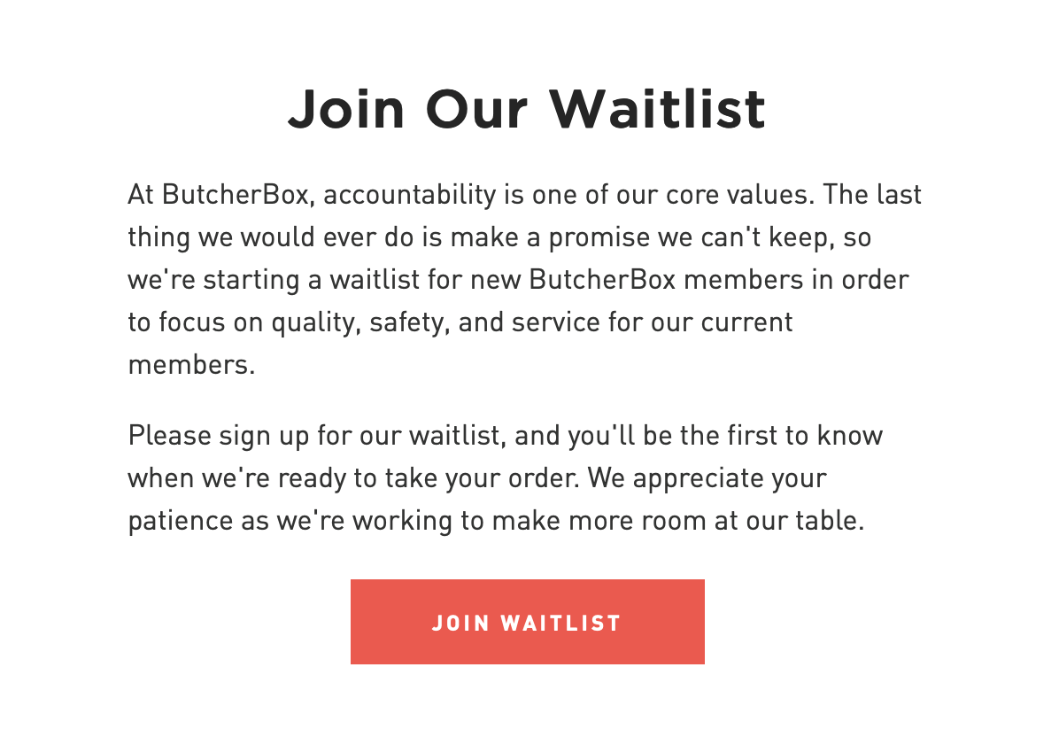  example of disruption and change of business alerts on website