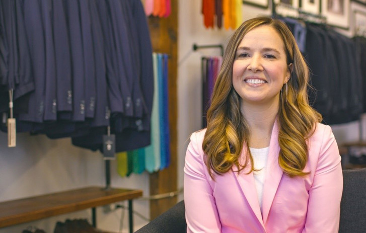 Jeanne Foley, co-founder of SuitShop, talking about consumer buying habits.
