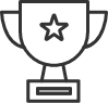 Third place prize winner Third place prize trophy icon