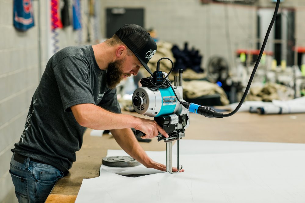 A photo of Up In Smoke Welding Apparel at work.