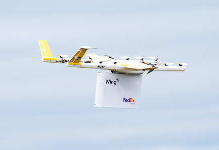 FedEx Wing Drone flying