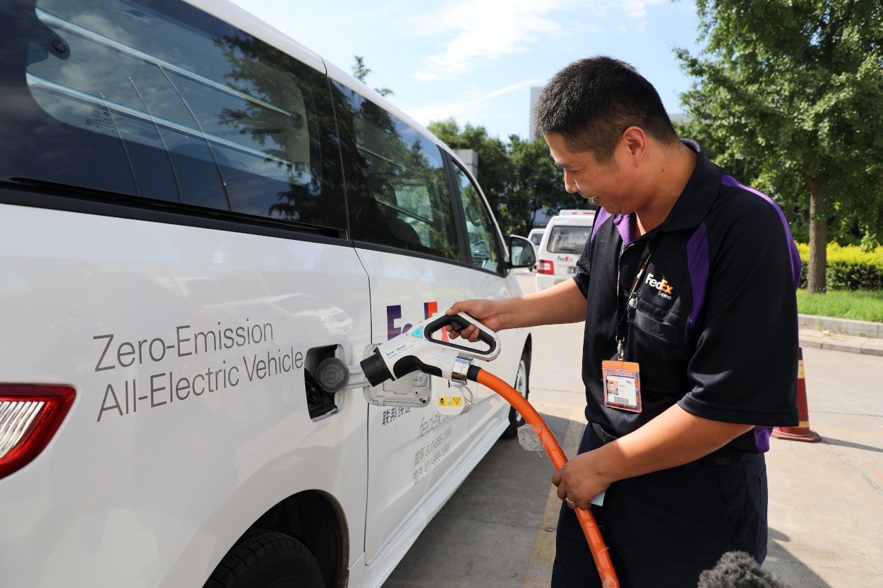 Amped up FedEx electric vehicles in China