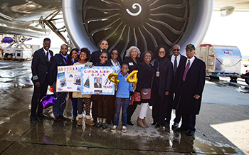 Captain Albert Glenn with friends, family and colleagues