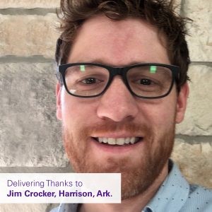 Delivering Thanks to Jim Crocker