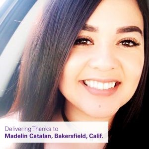 Delivering Thanks to Madelin Catalan