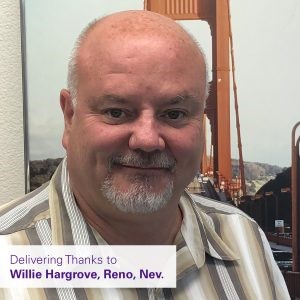 Delivering Thanks to Willie Hargrove