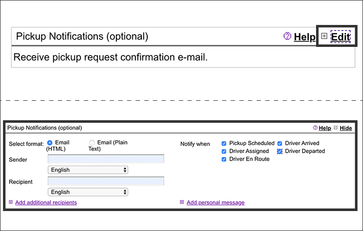 Screenshot of step 7 for how to schedule a LTL pickup online