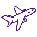 Icon: Airplane Outbound plane icon