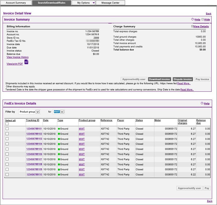 How to Use Billing Online Account Summary | FedEx