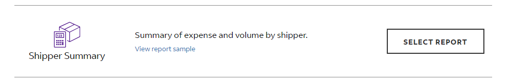 Shipper summary report to view expense and volume by shipper Shipper summary report to view expense and volume by shipper