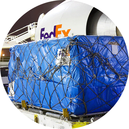 packing on pallet using thermal blanket solution 