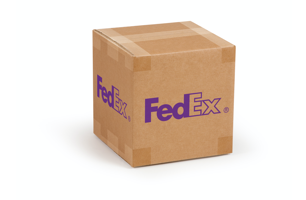 Image of brown FedEx 11"x11"x11" box.