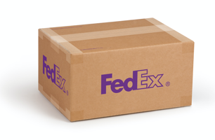 Image of brown FedEx 12"x9"x6" box.