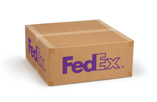 Image of brown FedEx 17"x17"x7" box.