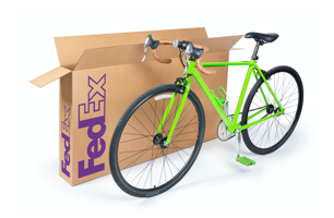 Image of bike box with bike in front.