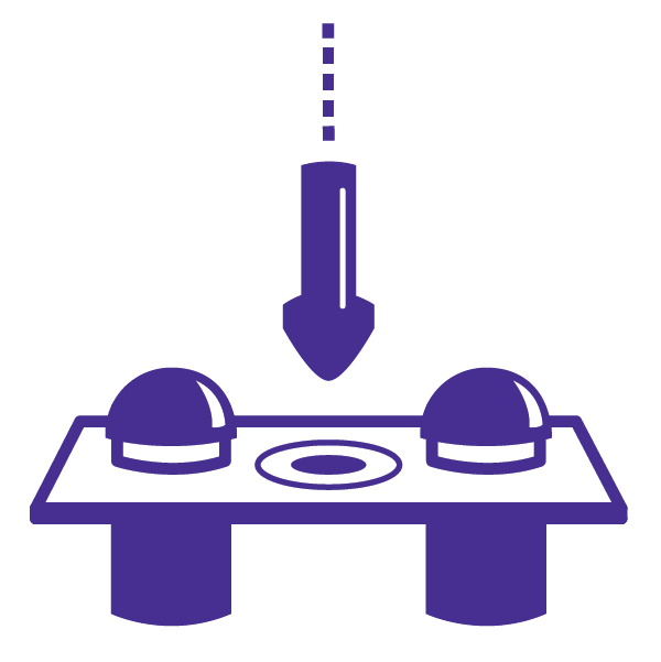 Falling dart impact test icon
